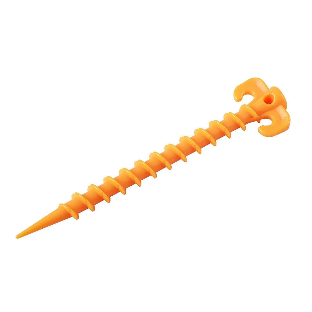 Plastic camping canopy screw shape stakes beach sand snow tent peg stakes