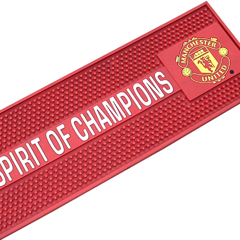Factory Wholesale Bar Accessories Soft Pvc Counter Mat Custom Logo Size Silicone Spil Mat Rubber Bar Mat