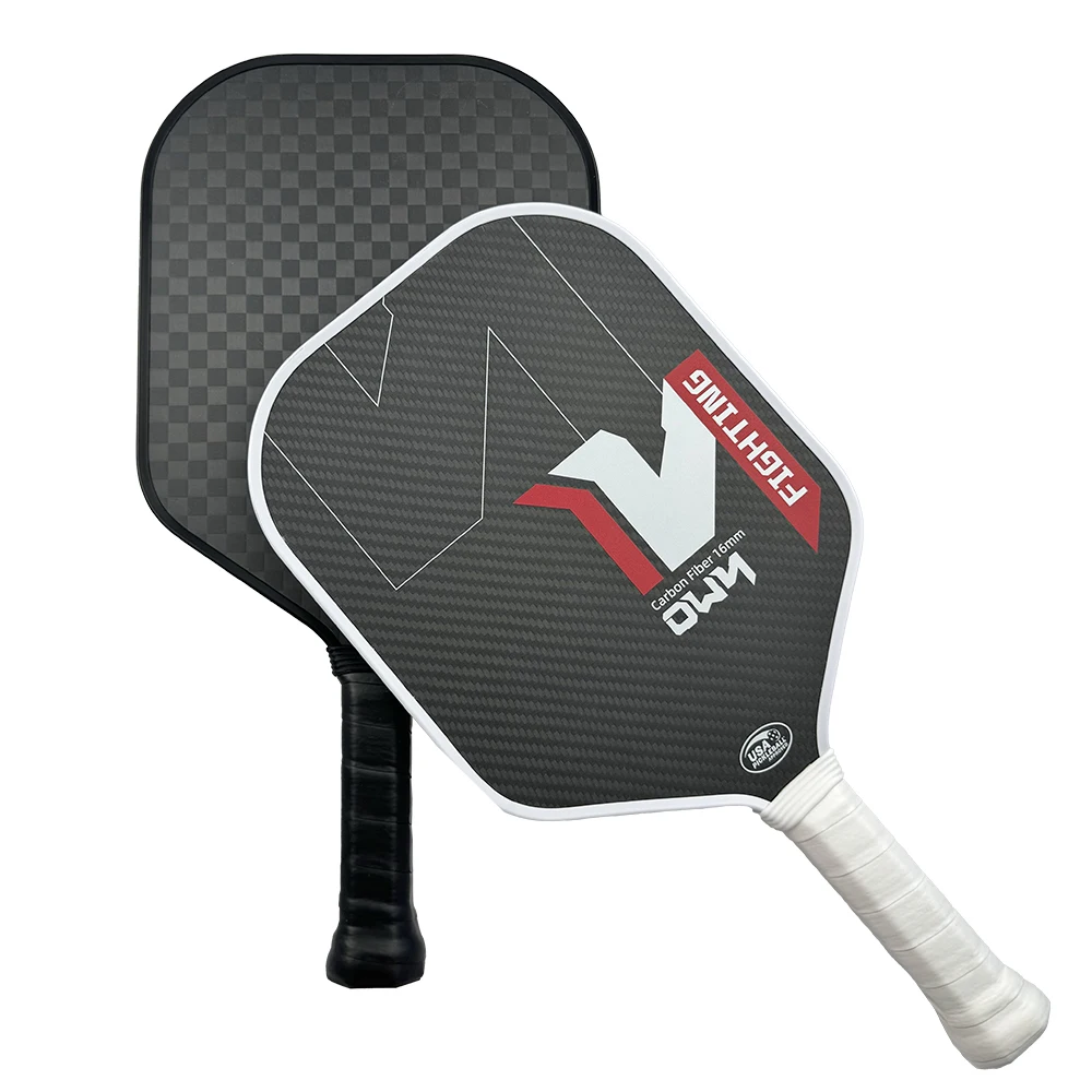 Thermoformed Raw Toray T700 3k Carbon Fiber Pickleball Paddle With 16 Mm Polypropylene Honeycomb Core Glass Fibre Pickleball Pad