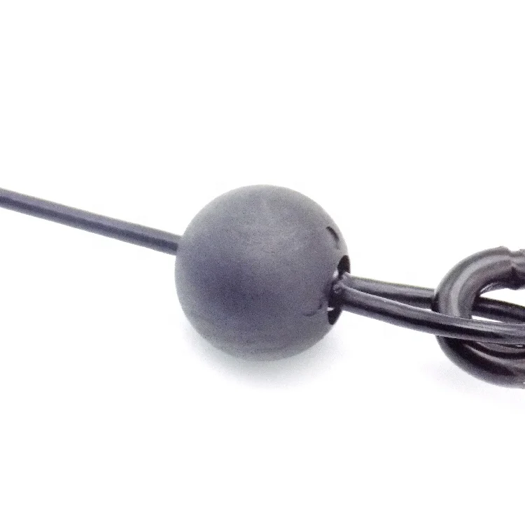Guofeng Selling Stainless Wire Rope Black Gym Rope Fittings Fitness Sports Accessory Rubber Ball Fitting