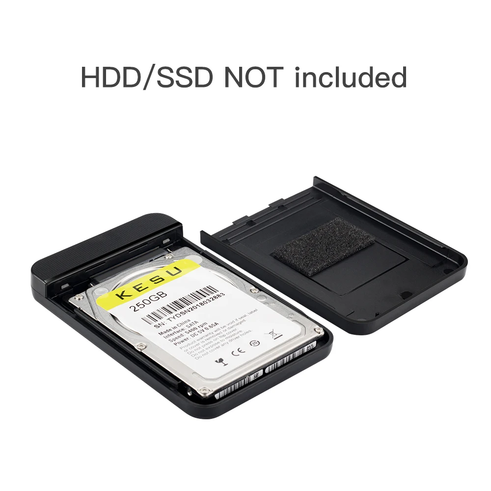 КESU жесткого диска корпус 2,5 жесткий диск SATA USB 3,0 SSD/HDD 1 ТБ 2 ТБ жесткий диск коробка для Samsung Seagate