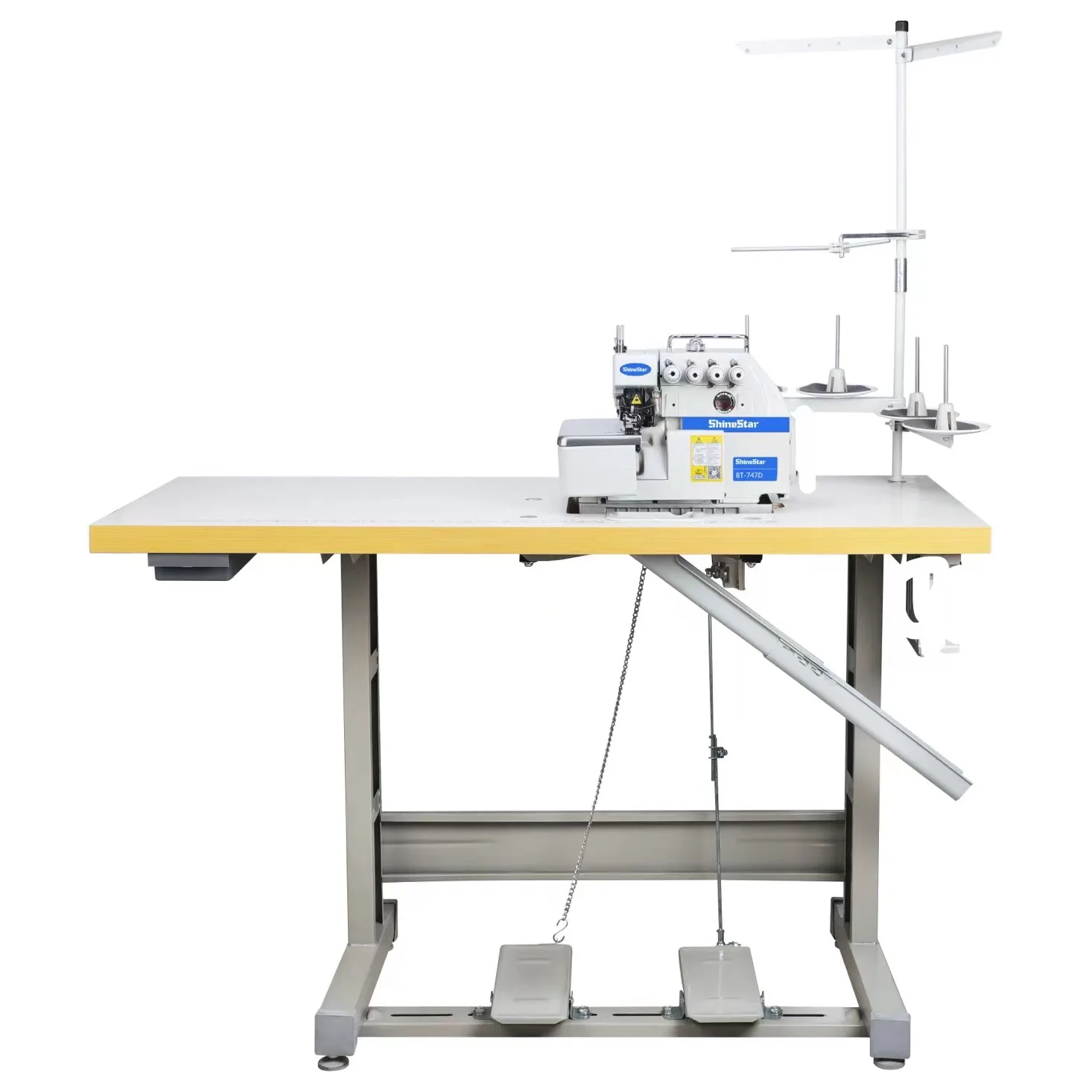 Высокоскоростная Автоматическая швейная машина оверлок 220 В для промышленной одежды и ткани ручной механизм подачи нового состояния