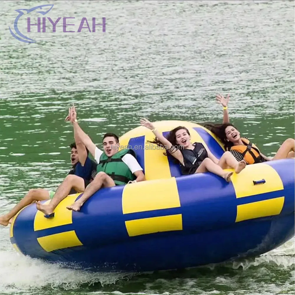 Inflatable Spinning UFO Disco Boat Towable Tube water banana boat Inflatable aqua gyro for Water Games