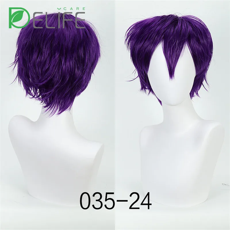 Ainizi wholesale long orange synthetic wig for cosplay Japanese cartoon NARUTO role of Deidara cosplay wigs for boys