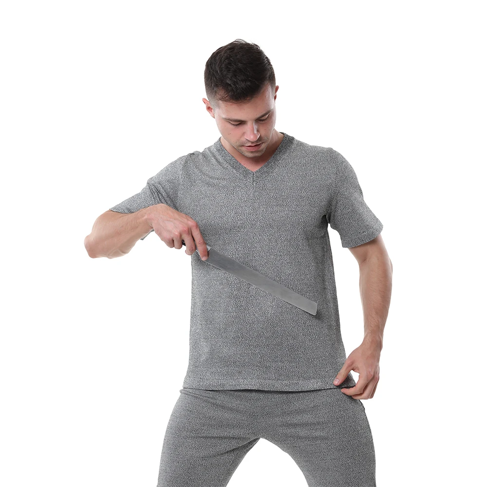 Customized Knife Proof Shirt Anti Cut Shirts Cut Resistant Safety Clothing Neck Protective T-Shirt