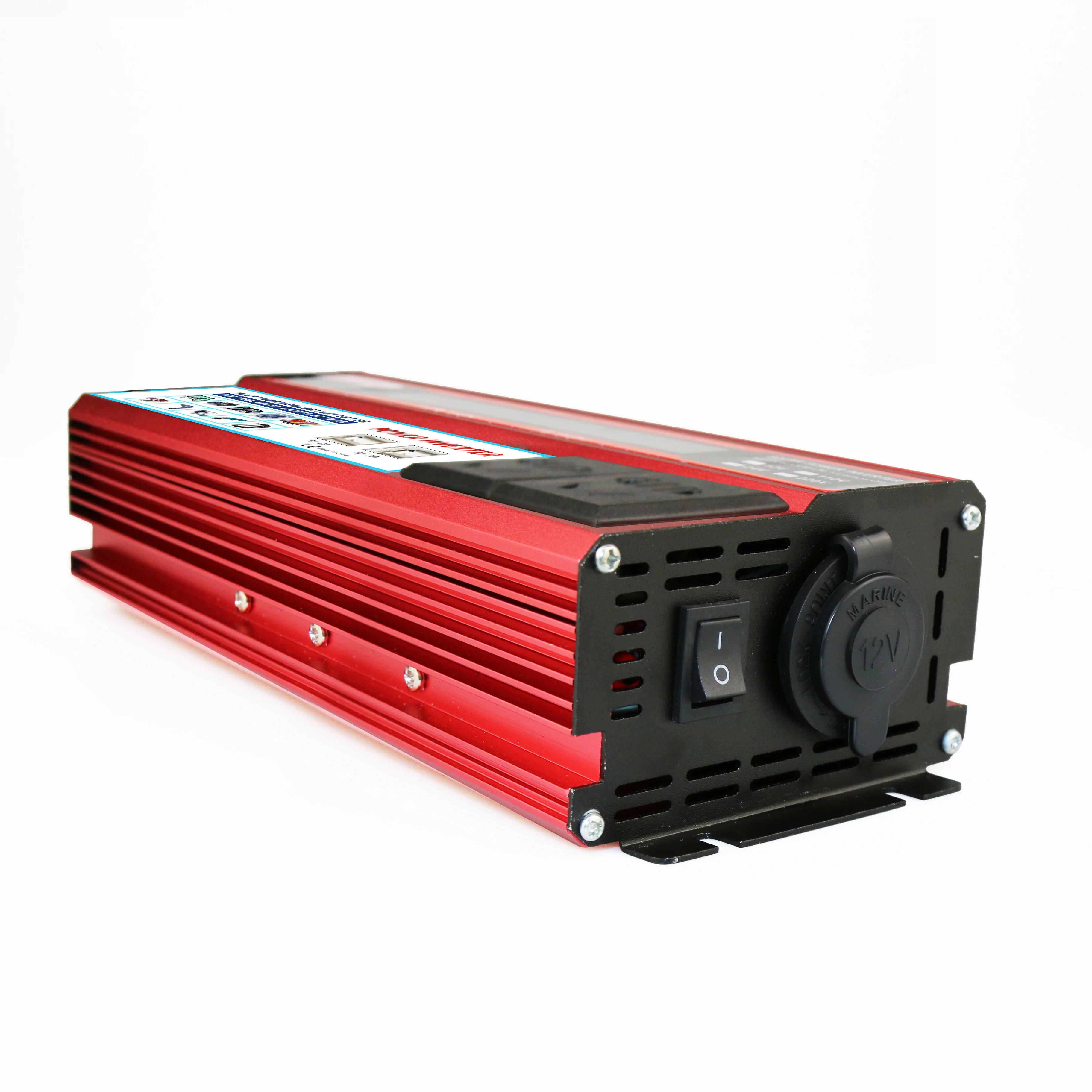 Dual USB 2000W 2000 Watt Portable Car Power Inverter Charger Converter Adapter DC 12V/24V to AC 110V/220V Modified Sine Wave