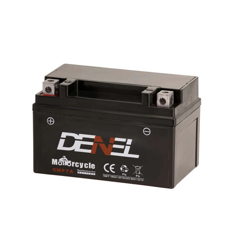 Аккумулятор для мотоцикла 12 вольт 7 Ah 105A прямая полярность YTX7А-BS (MF) акб для мототехники 12v AGM