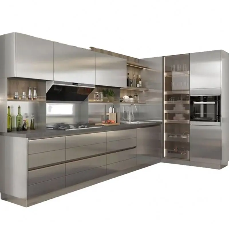 OPPEIN Essay Assembly Whit Glossy Lacquer Or Pvc Design Modern High Quality Wholesale Kitchen Cabinets