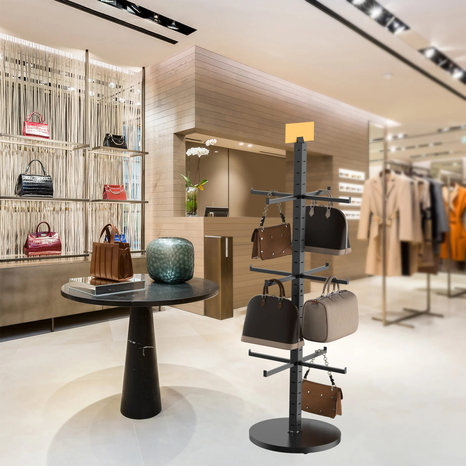 3 Layers Metal Women Bag Shelf Customized Display Rack for Handbags