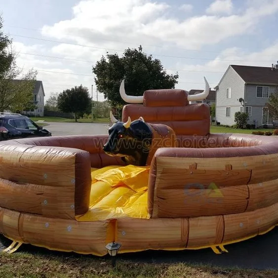 Popular product inflatable rodeo bull machine, rodeo game mechanical bull inflatable