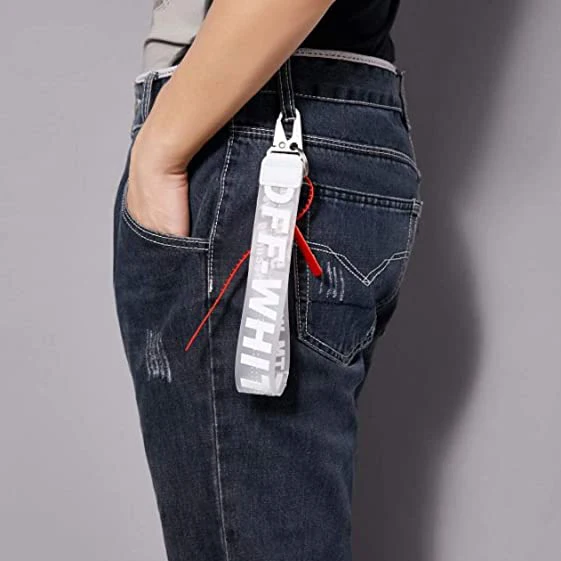 Fashion Backpack Decoration Accessories Multicolor Transparent Pvc Letter Embossed Keychain