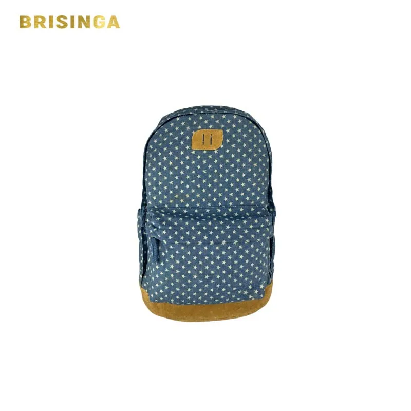 Bag Custom Backpack The Latest Leisure Waterproof Canvas Dot Lady Pattern Jean Girls 7 Days OEM ODM Accept Cowboy Softback 50PCS