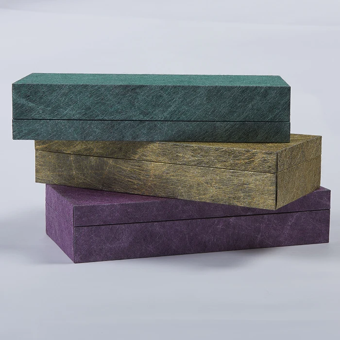 
Biodegradable Recycled perfume packaging boxes gift box with ribbon closure 