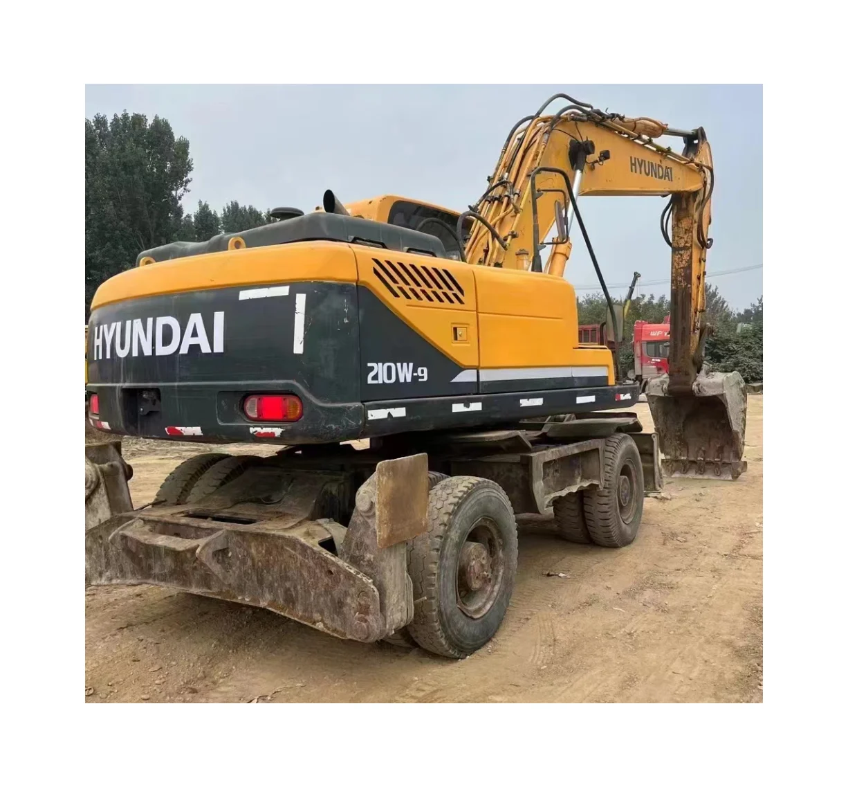 High Quality HYUNDAI 210w-9 21 Ton Used Hydraulic Wheel Excavator