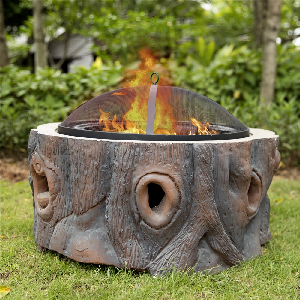 
Yuelong Magnesium Oxide Magnesia Charcoal Fireplace Circular Ceramic Fire Pit 