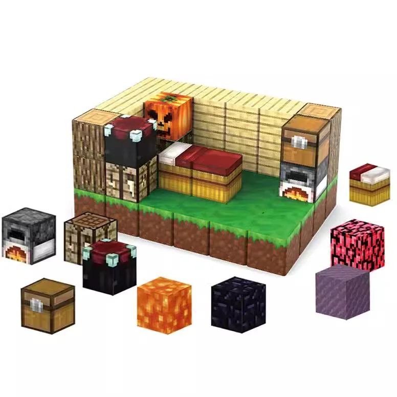 Kids Toys Magnetic Building Cubes Mine World With Magnetic Building Cubes Toys For Kids 3+