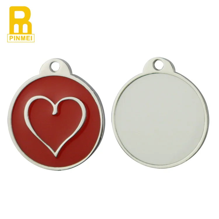 Wholesale New Arrival Custom Shape Print Logo Metal Pet Id Dog Tag For Dog