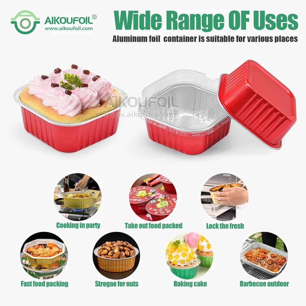 Takeaway Container Aluminum foil turkey trays disposable foil baking pan round black microwave aluminum foil container