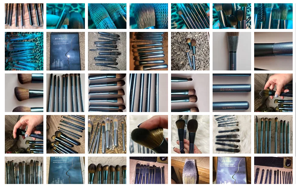 Factory Price Makeup Brushes Customize 14PCS Blue Handle Soft Synthetic Custom Logo Face Cosmetic Make
