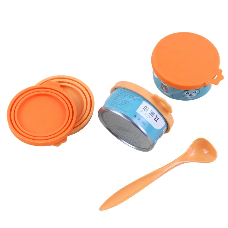 Manufacturer direct sell reusable 3 in 1 Storage Container Cover Silicone cat dog pet food can cover