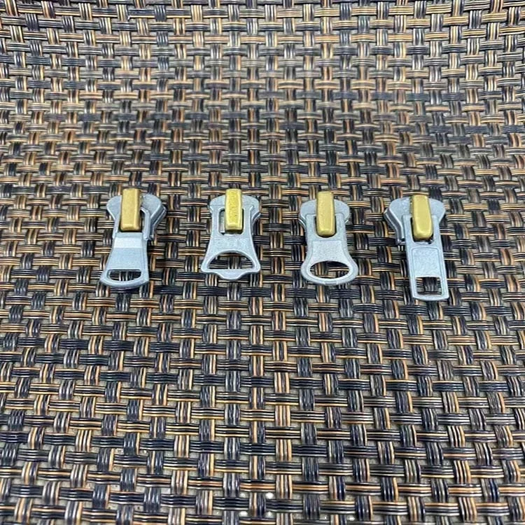 Metal antique brass plating zipper straight Nickel Free puller custom