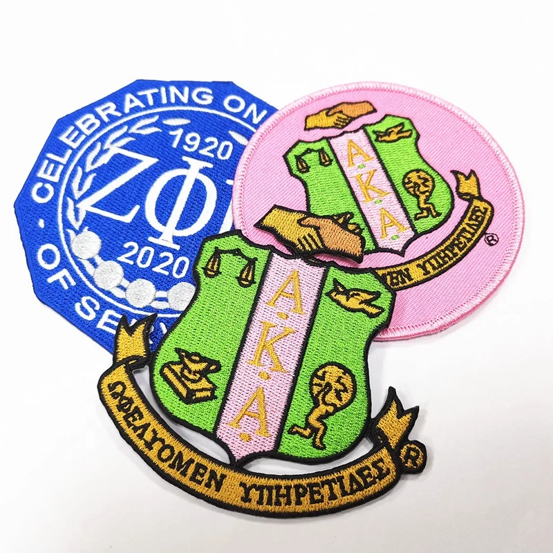 Badge Embroidered Iron On Custom Patches Twill Letter Badge patch