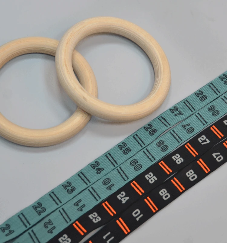 Body Workout Exercise Adjustable Strap Wooden Gym Ring Gymnastics Rings