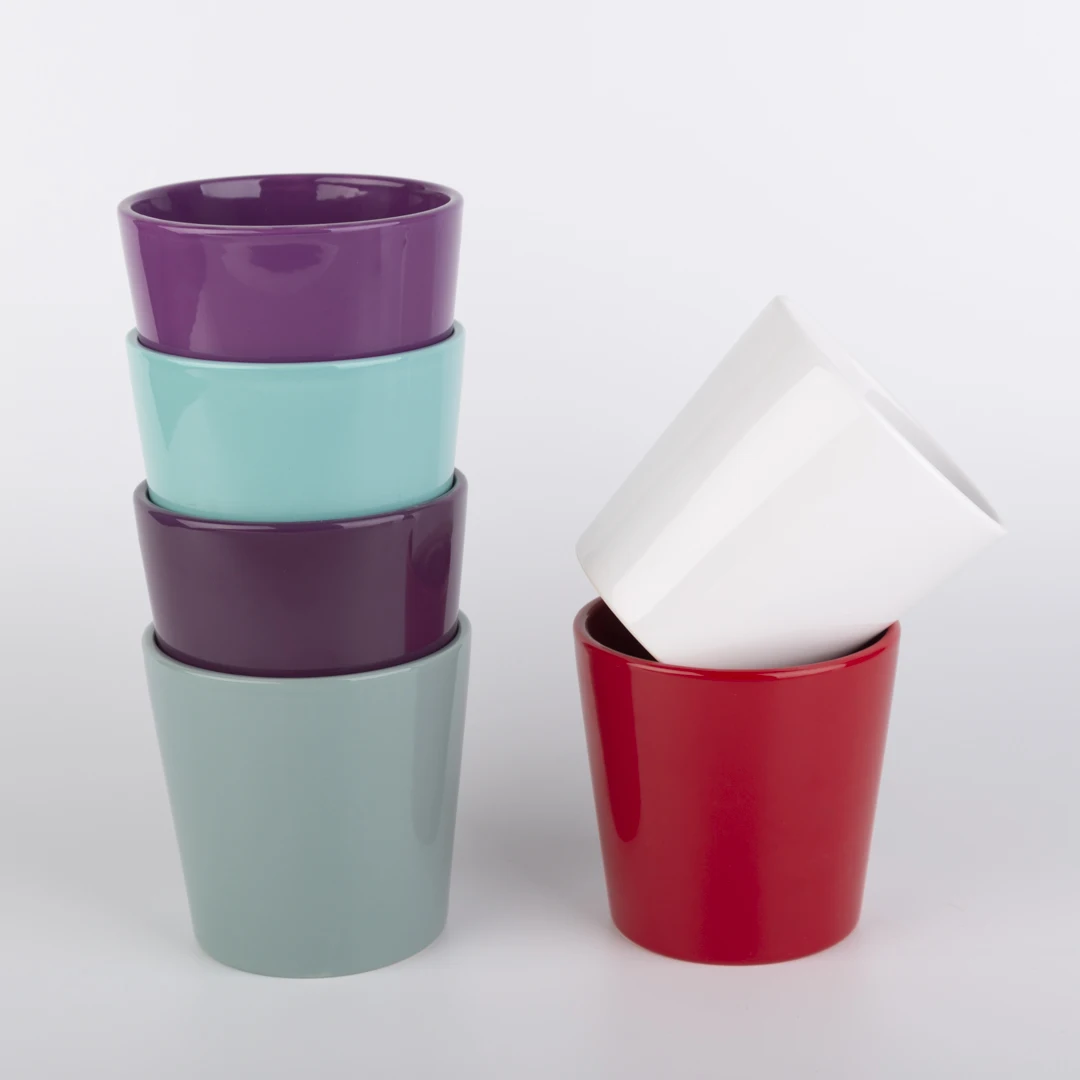 
Wholesale hot sale cheap price colorful round glazed custom ceramic planters flower pot for home garden 