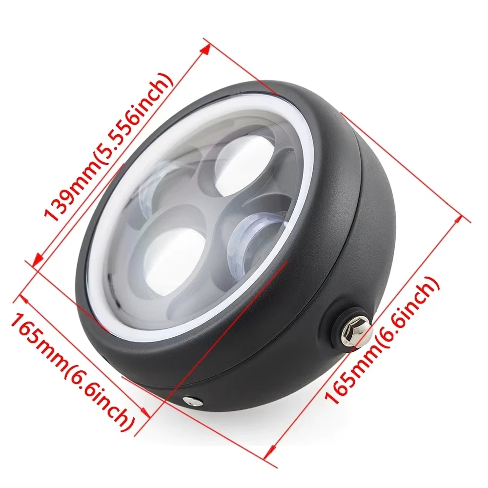 Customizable ultra bright 4 bulbs motorcycle headlights LED front light for Off-road electric bike
