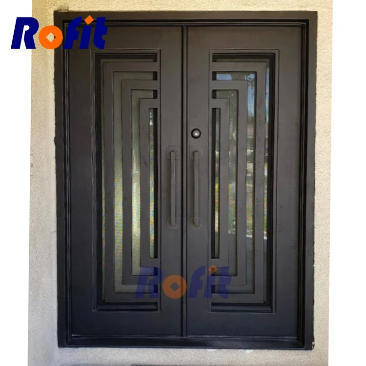 New style simple wrought-iron entrance door