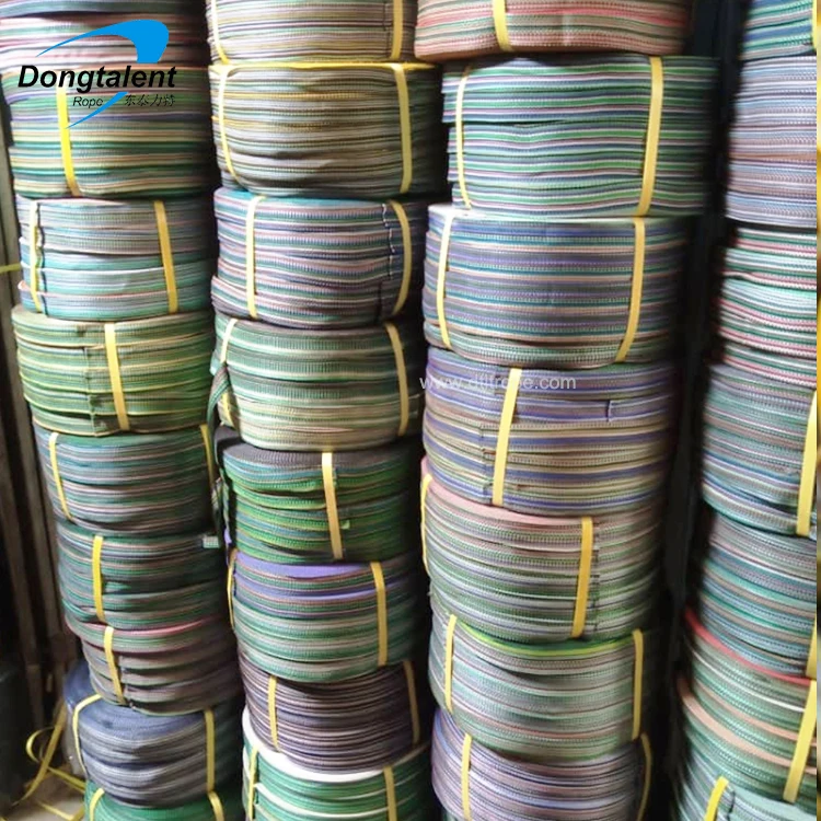 25mm 38mm 50mm striped belt webbing colourful polyester cargo for 2 inch ratchet buckle cargo lashing strap belts