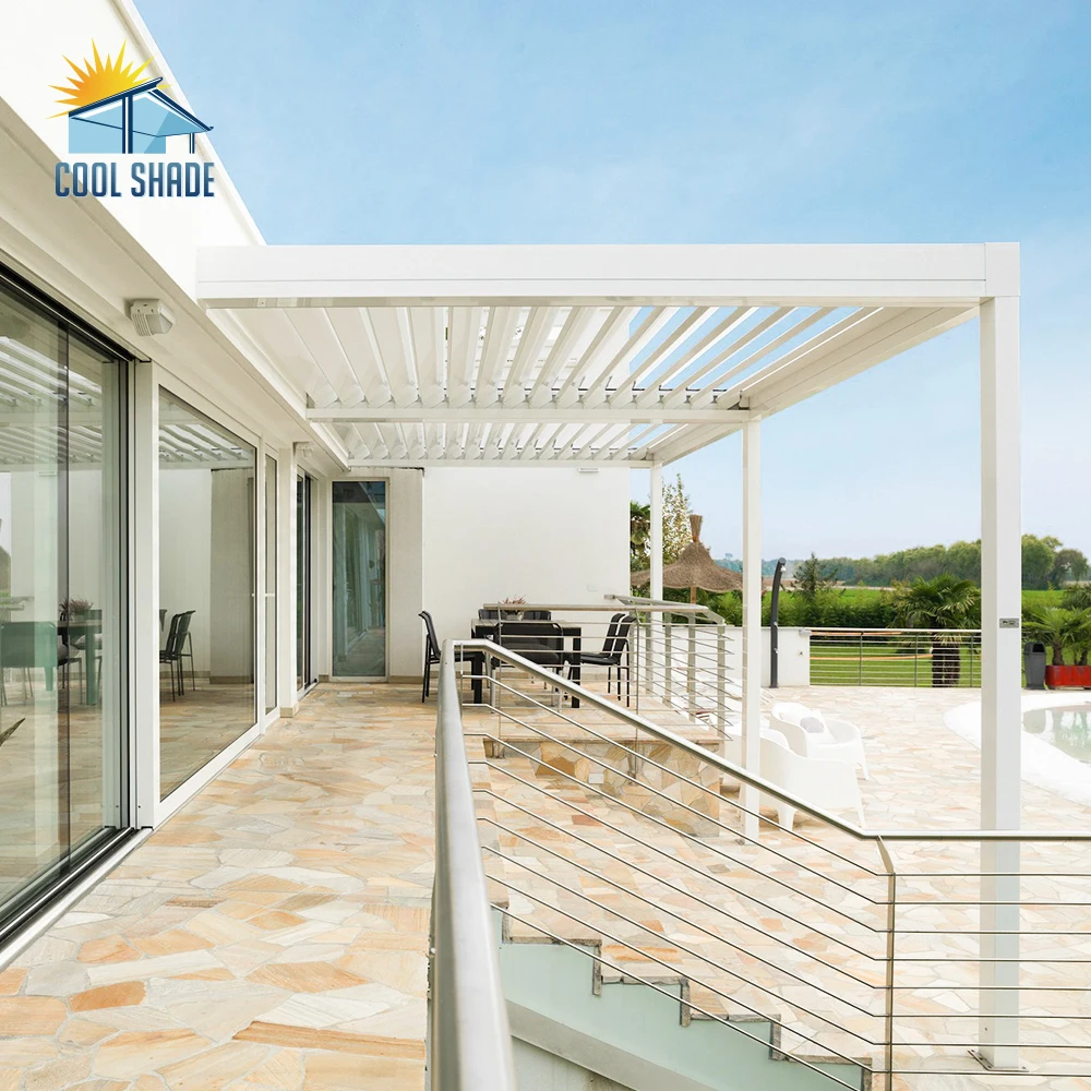 Wholesale Aluminum Electric Pergola Patio Shade Waterproof Outdoor Garden Balcony Bioclimatic Custom Metal
