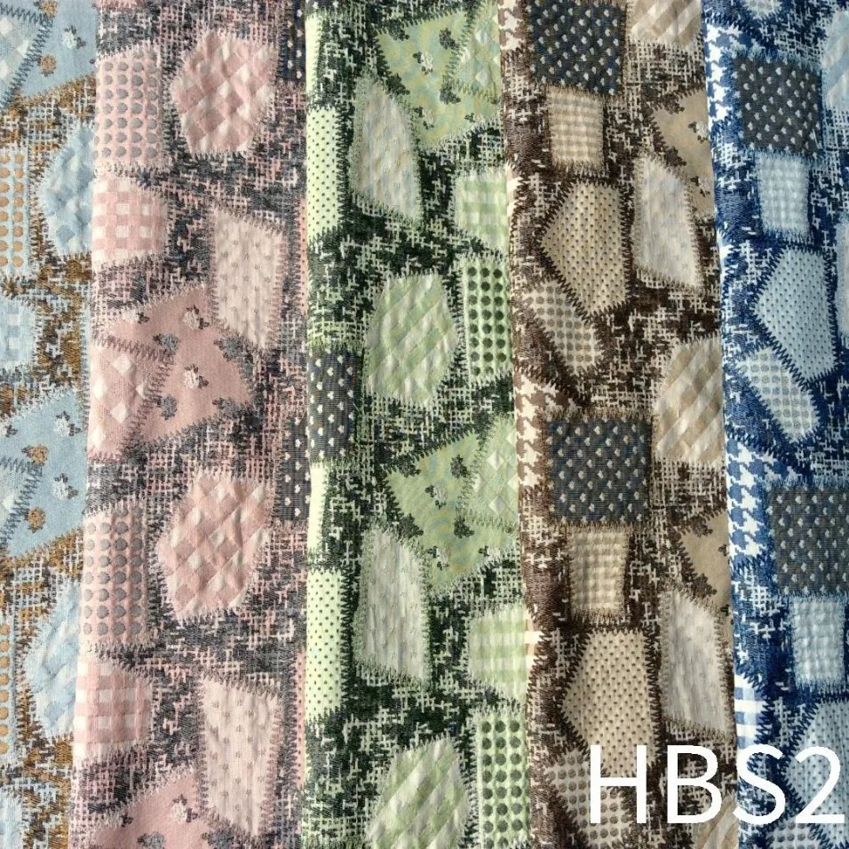 Eco-friendly 2024 New Design Polyester Geometric Tencel Cotton Brocade Geometry Woven Jacquard Fabrics for Women Clothing