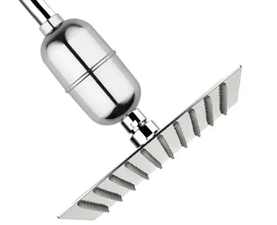 chlorine remove silver color 18 stages shower filter with extra cartridge