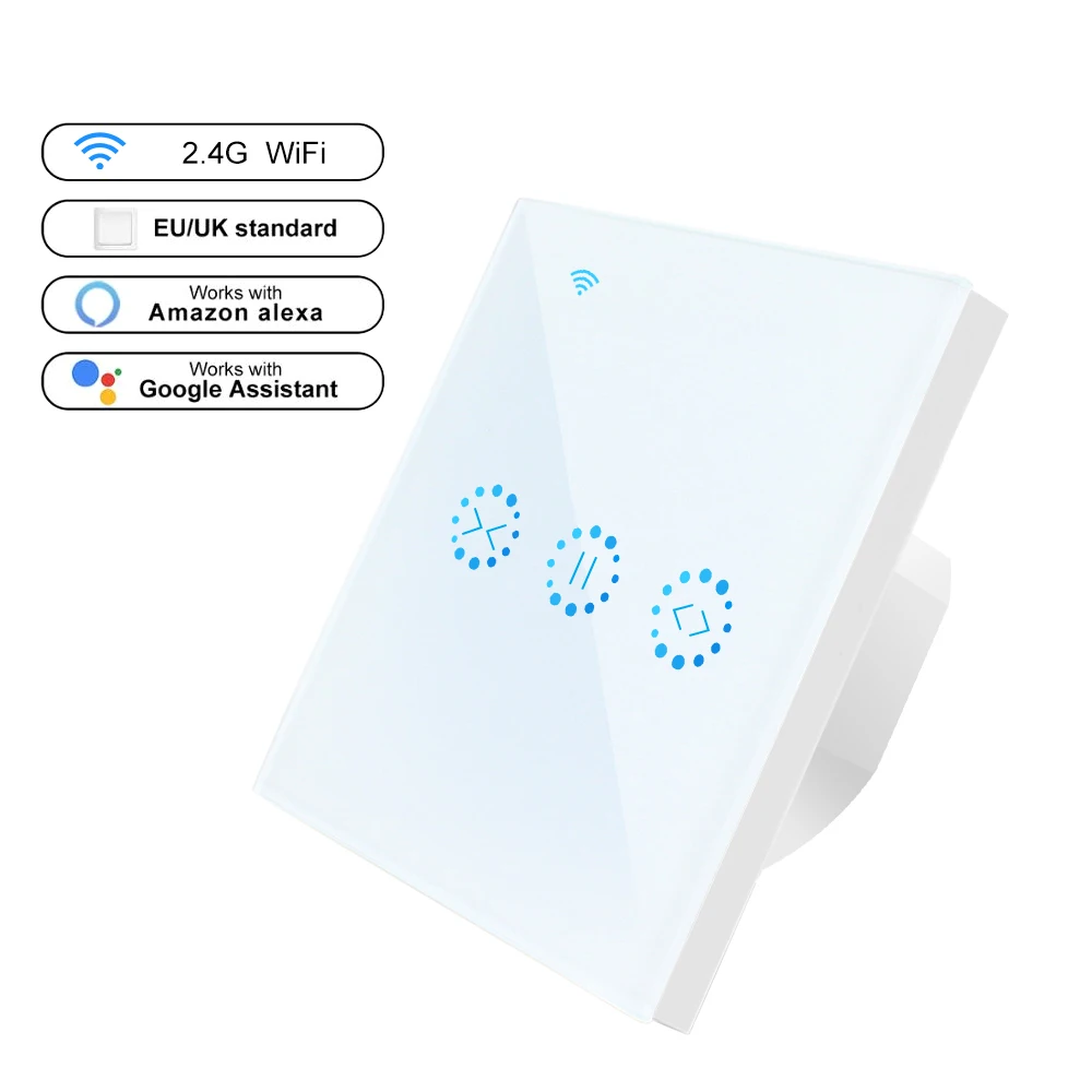 
Tugo smart electrical smart switch curtain remote wifi control APP Tuya smart life wifi curtain blind switch for roller EU 