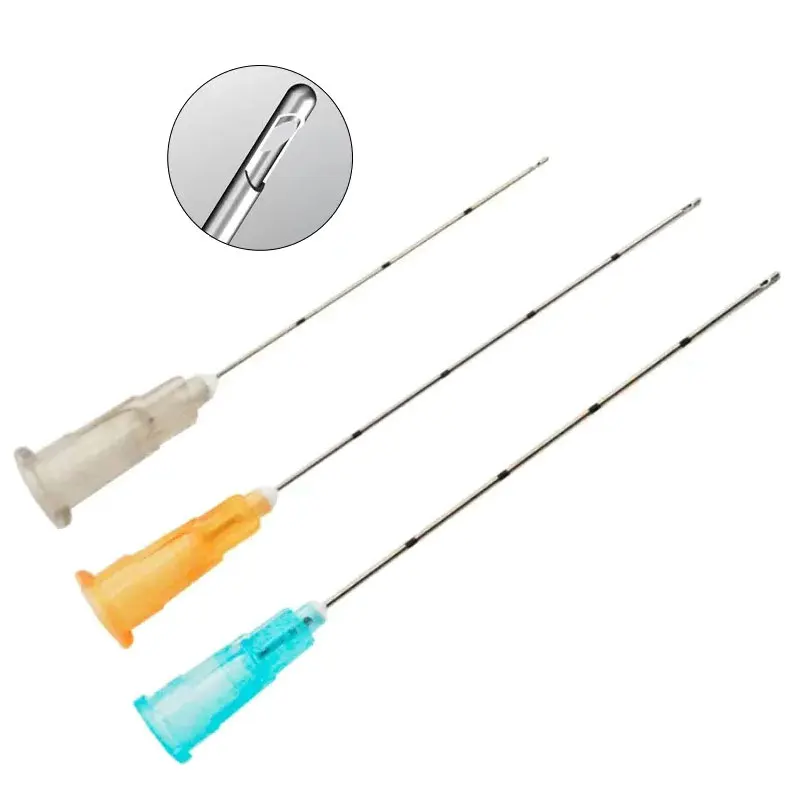 
Hot selling 25g 38mm micro blunt tip cannula for hyaluronic dermal injectable 
