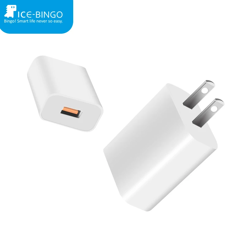 Ice-Bingo USB Charger Quick Charge 3.0 Fast Charger EU Plug Single USB Port Fast Charging for iPhone  US Plug