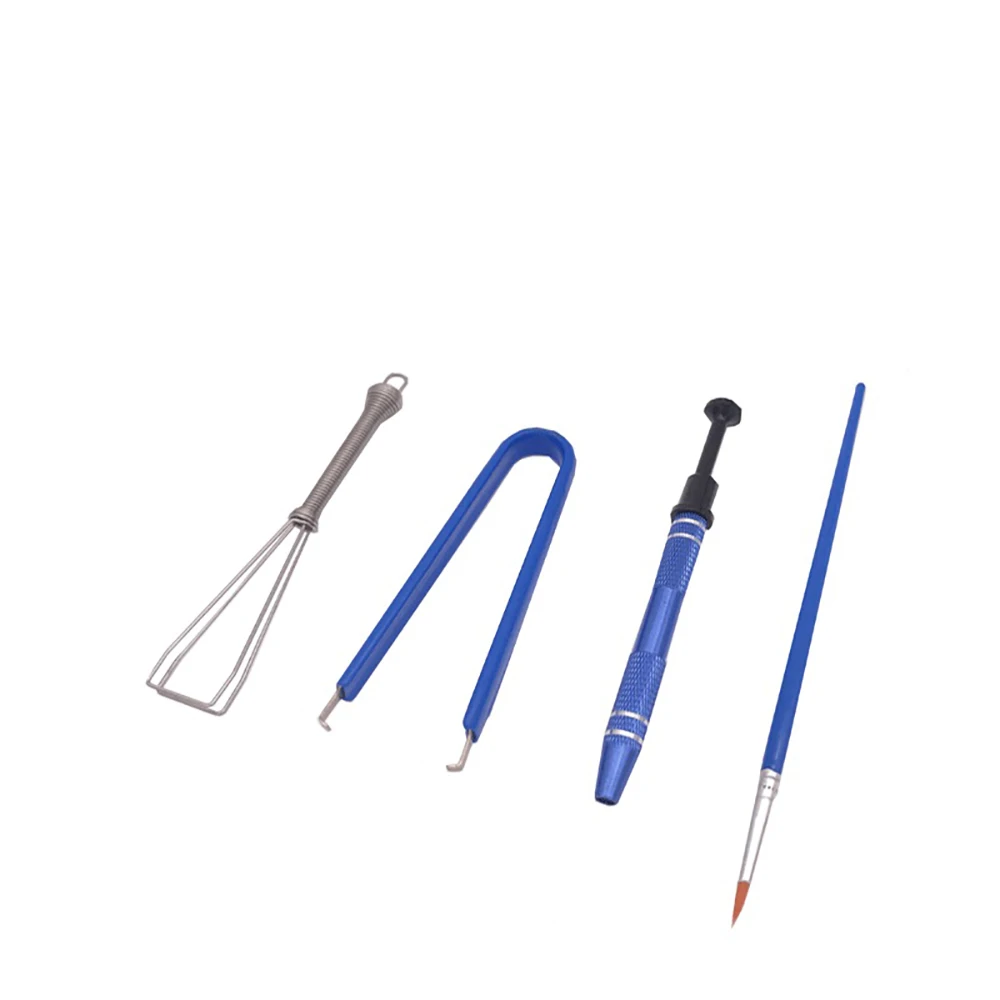 4 in 1 Mechanical Keyboard Tweezers Lube Brush Switch Puller Stem Picker Holder IC Claw Tools Set
