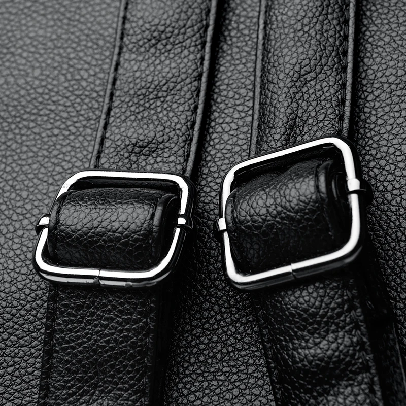 Design Soft Leather Backpack Ladies Travel Rucksacks Large School Bags for Girls Fashion Backpack Women Shoulder Bags