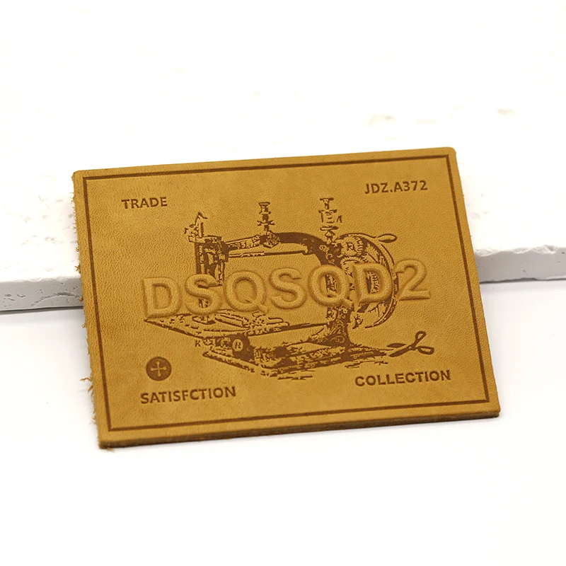 Personal Logo Custom Size Various Garment Hat Leather Labels, Customize Leather Color Shoes Caps Clothes Leather Patch