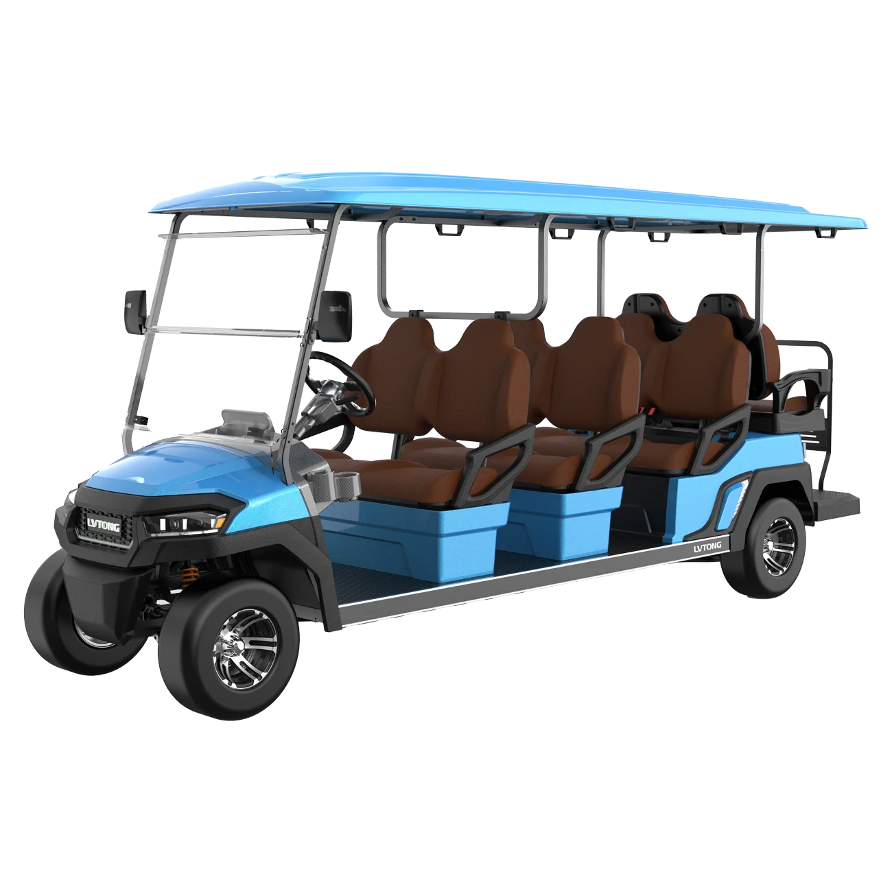 Electric 8-Seater Golf Cart 4kw Motor 48v Battery CE Certified