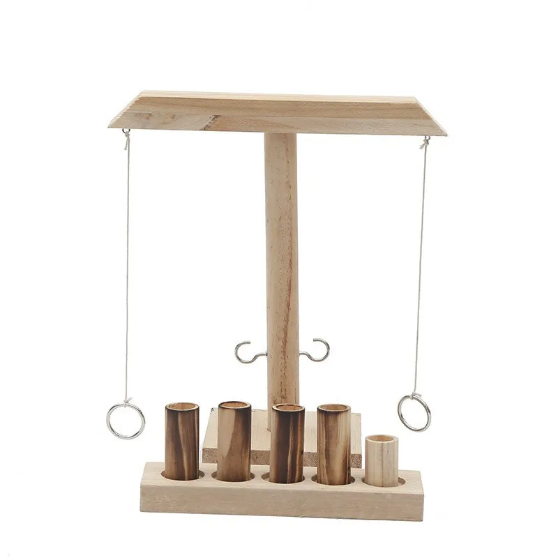 Wooden Ring Toss Games for Adults Yard Games Patio Decor Outdoor Indoor Wooden Hook and Ring Game for Bars Home Party
