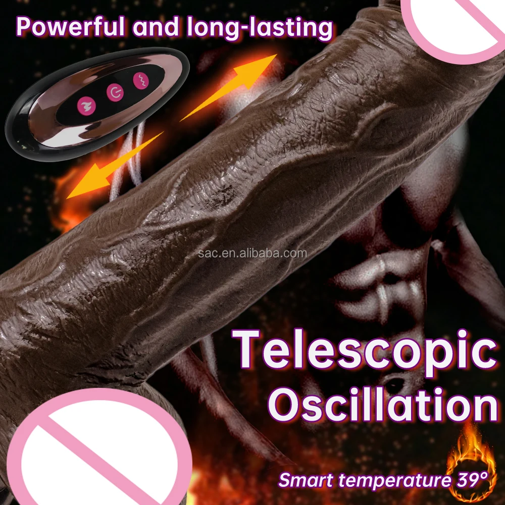SacKnove Wholesale Long Distance Phone Wireless Remote Control Sex Toy Telescopic Realistic Automatic Thrusting Dildo With App