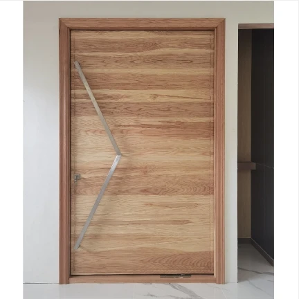 Entrance Exterior Swing Doors pivot door Double Tempered Glass sidelight