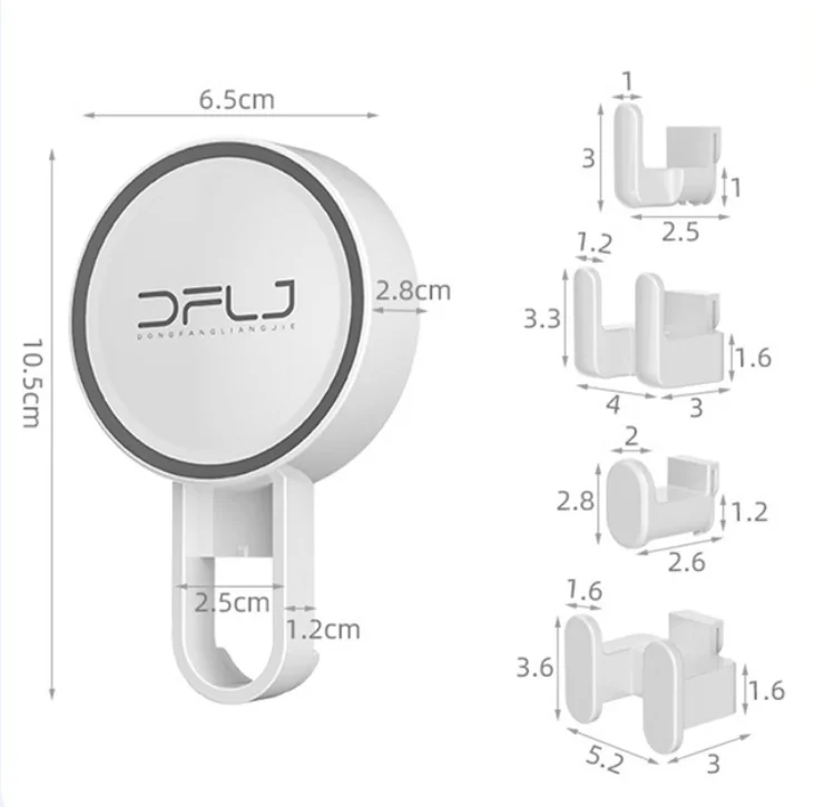 Factory Direct Super Vacuum Suction Wall Hooks Hanger Waterproof & Reusable Heavy Duty Double Hooks for Bathroom Kitchen Towel