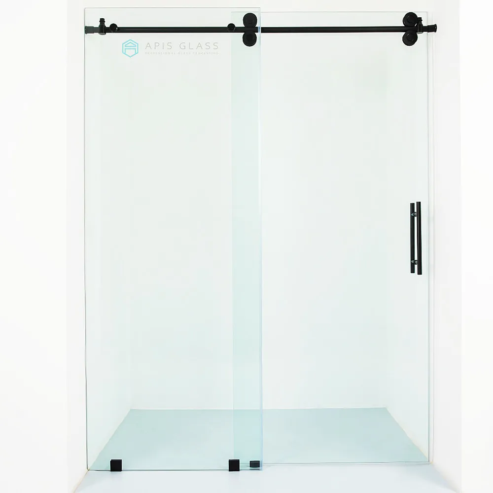 shower glass door frameless Factory Wholesale shower glass sliding shower door bathroom sliding glass door