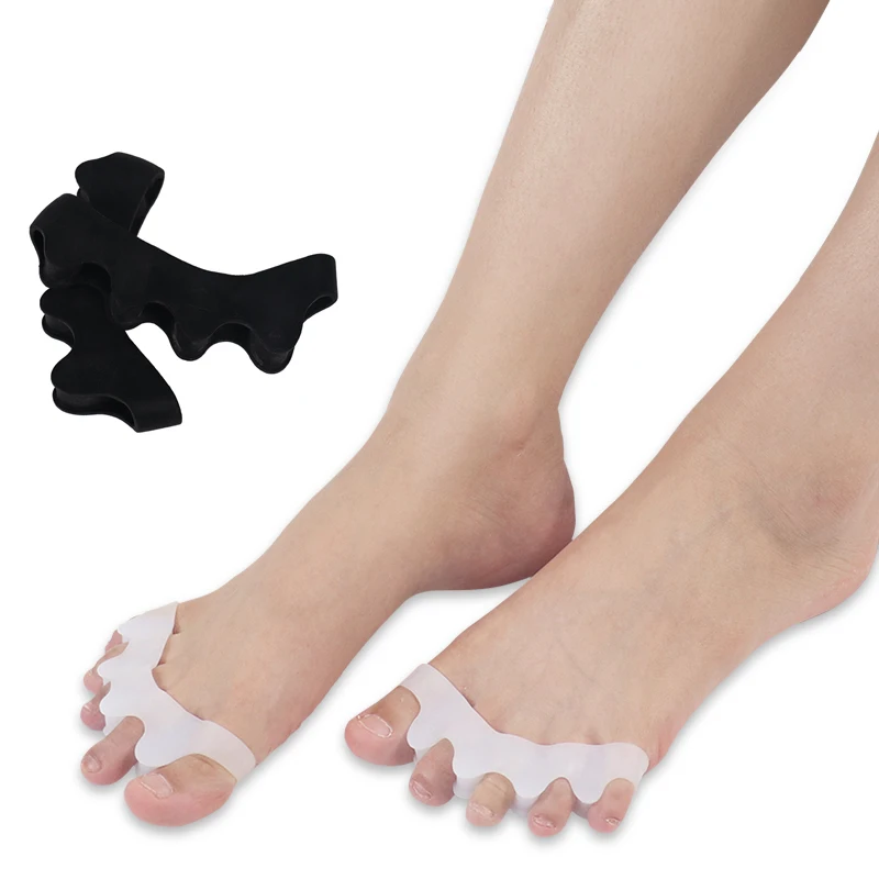 Wholesale 5-Loop silicone  toe spacer bunion corrector toe stretches toe separator bunion corrector hallux valgus