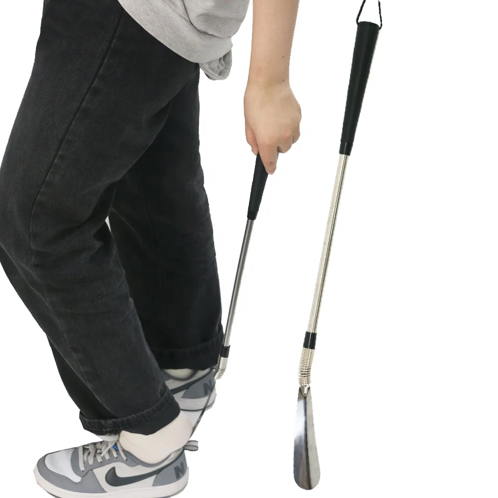 Long Custom Metal Shoe Horn And Sock Remover With Logo