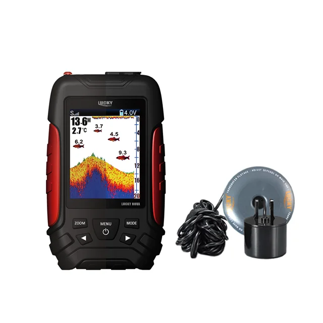 LUCKY FL168LiC-T Cable Transducer Fish Finder With 100M Depth Range