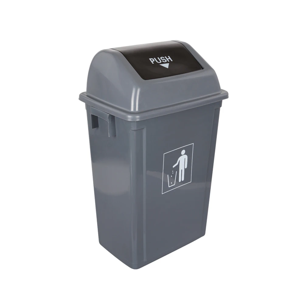 50 Liter or 60 Liter Large Clamshell Garbage Bins Office Dustbins with poping up lid